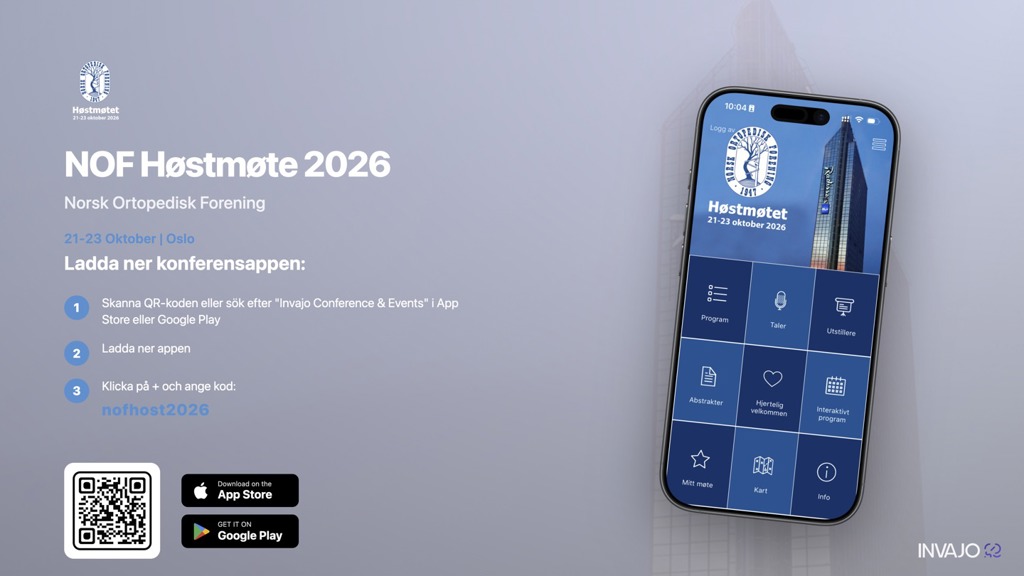 qr kode og instruks for nedlasting av konferanseapp 2026