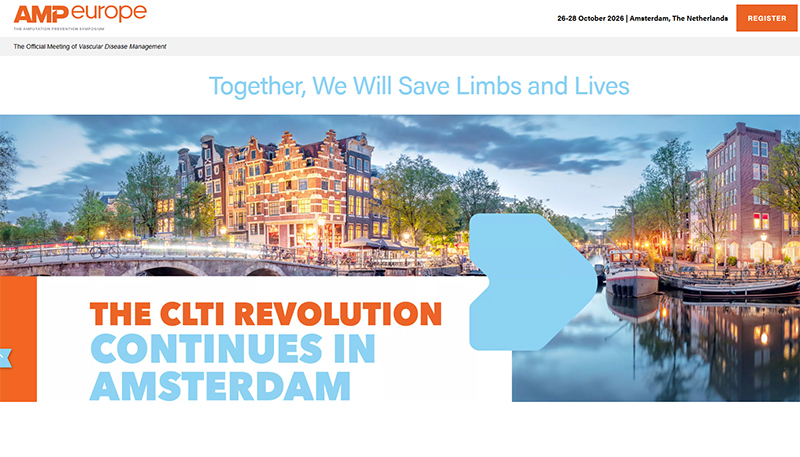 Skjermdump av nettsiden til AMP Europe.