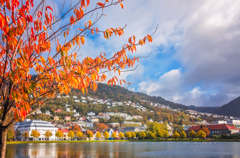 Høstbilde av Bergen by. Foto: Pawel Opaska /Mostphotos