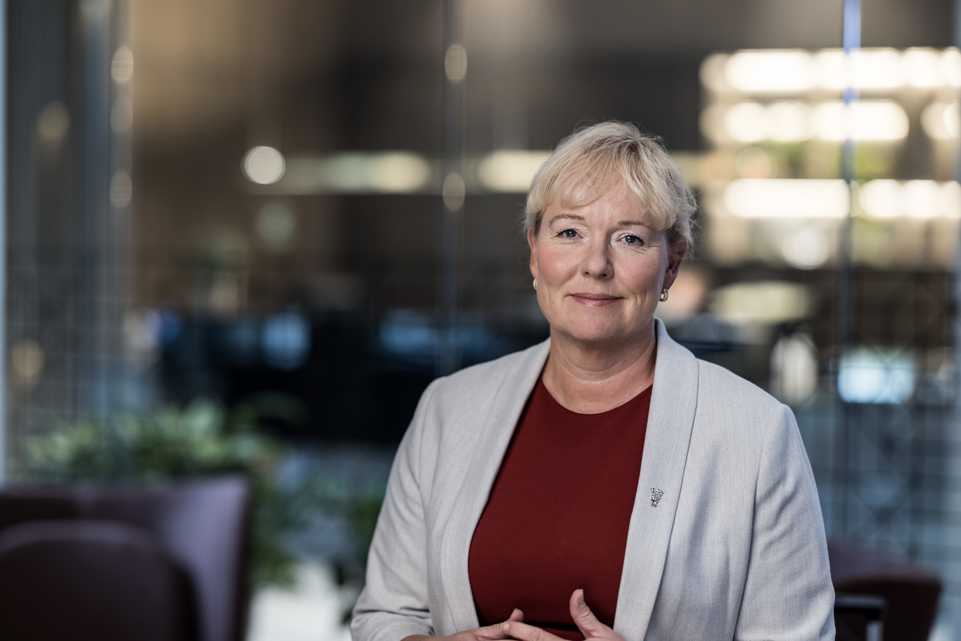 Bilde av en fornøyd Marte Kvittum Tangen
