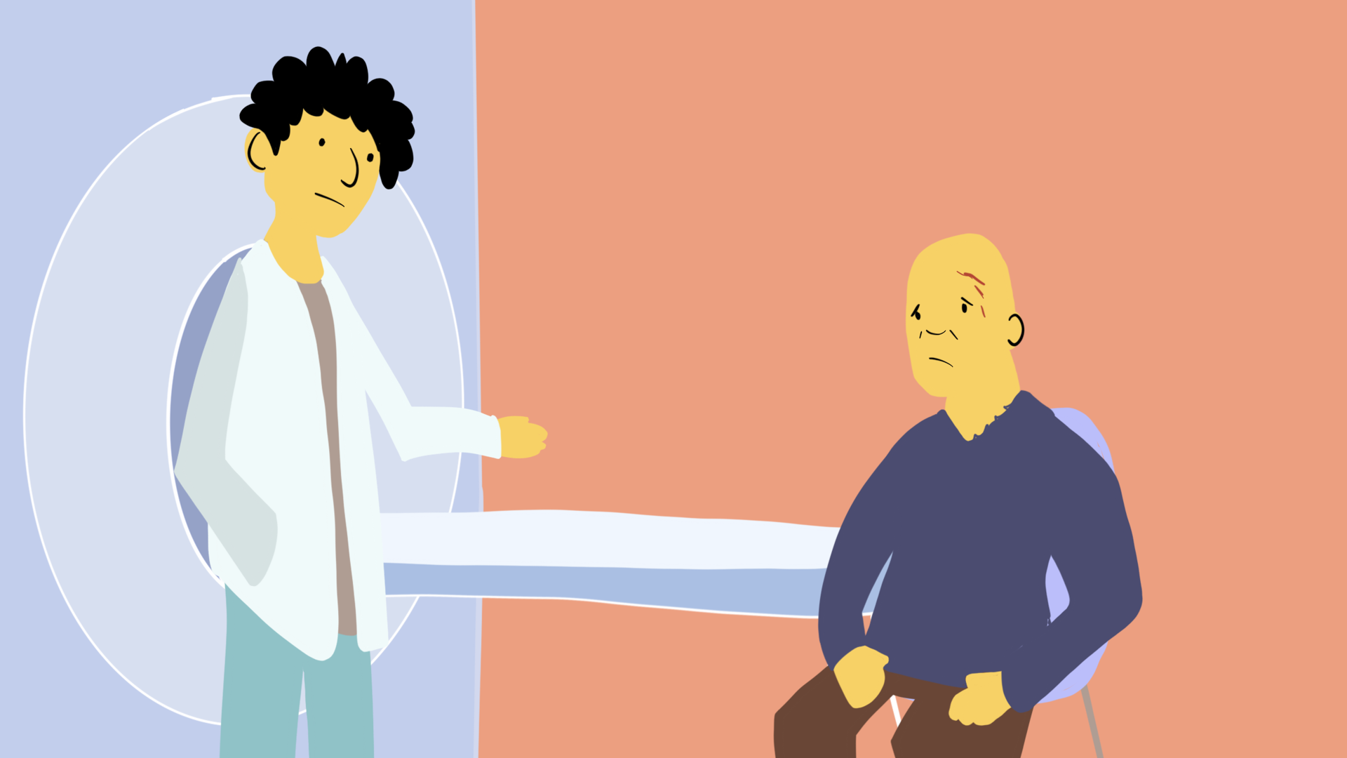 Også i årets filmer er illustrasjonene laget av Eivind Mo Andreassen. Illustrasjonen er fra «Johnnys brukne arm».  Illustrasjon: Eivind Mo Andreassen