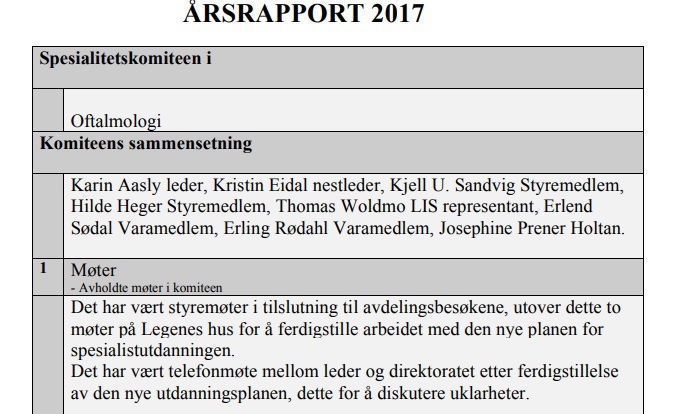 Forsiden av årsrapporten