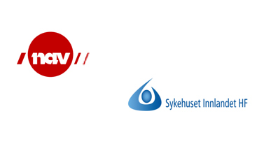 Nav og Sykehuset Innlandet sine logoer.