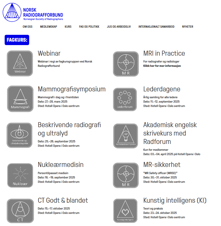 Om NRF sine kurs