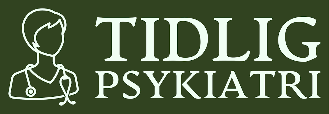 Logo til TidligPsykiatri i hvit skrift på grønn bakgrunn