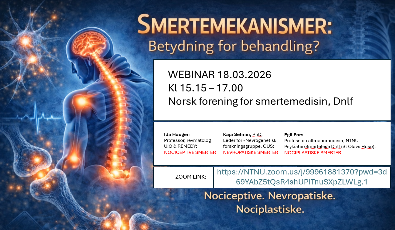 Smertemekanismer info om webinar og foredragsholdere.