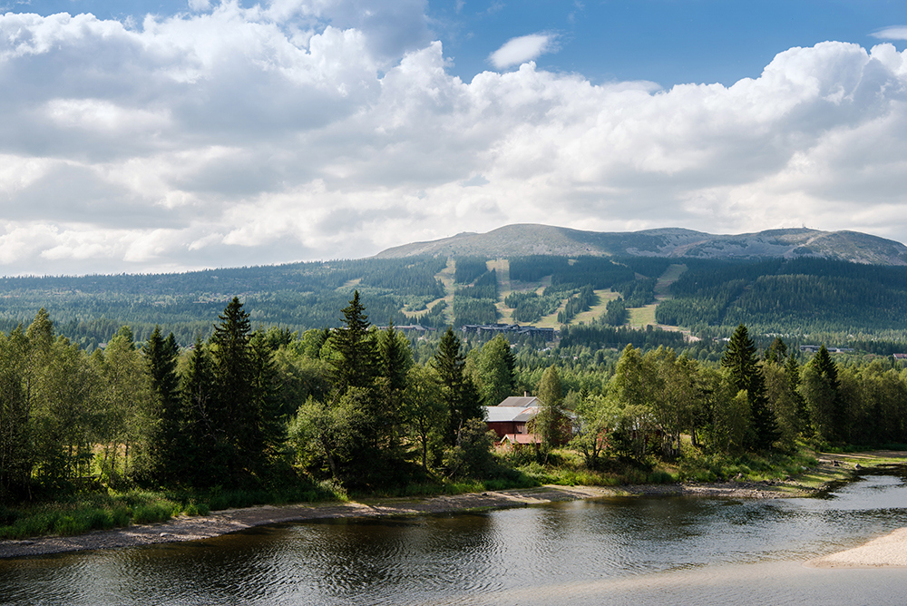 Bilde av Trysil, det største skistedet i Norge.