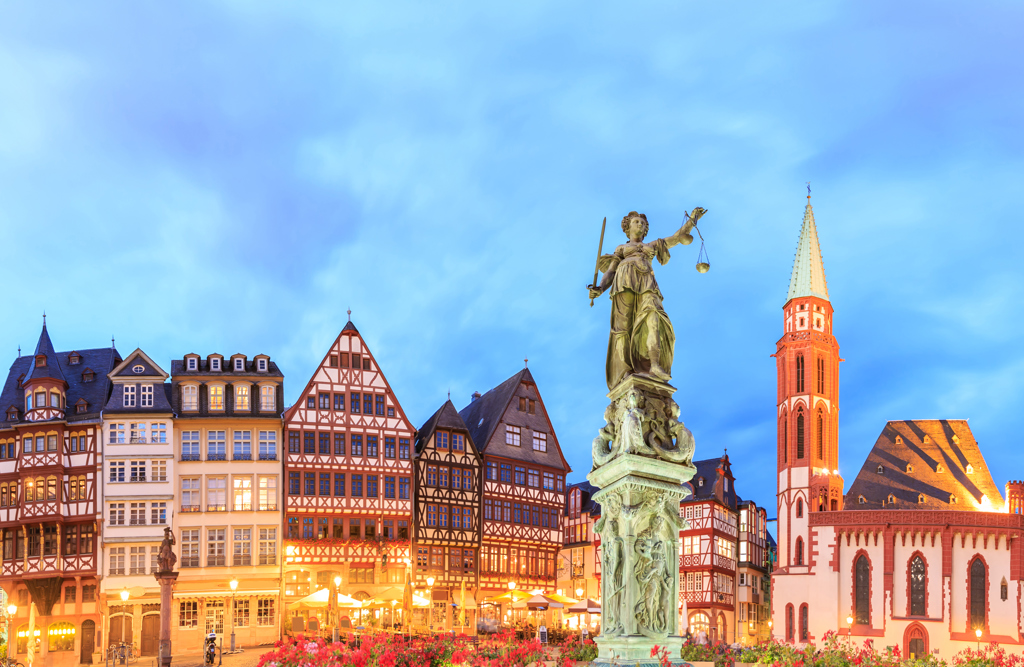 Römerberg i Frankfurt am Main. Foto: Colourbox.