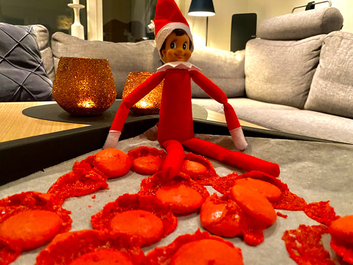 Foto av nissedukke med mislykkede kaker