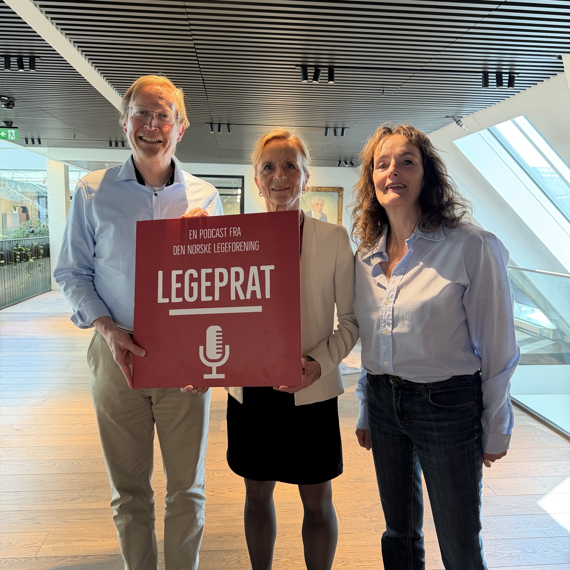 Fra venstre: Erlend Hem, Torun Janbu og Cecilie Arentz-Hansen. Foto: Den norske legeforening.