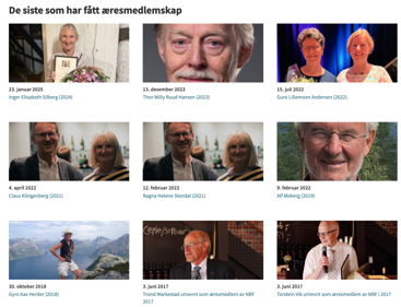 Æresmedlemer NBF
